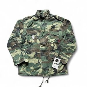 Rothco Woodland Camo M-65 Field Jacket Army Military Coat Medium NWT